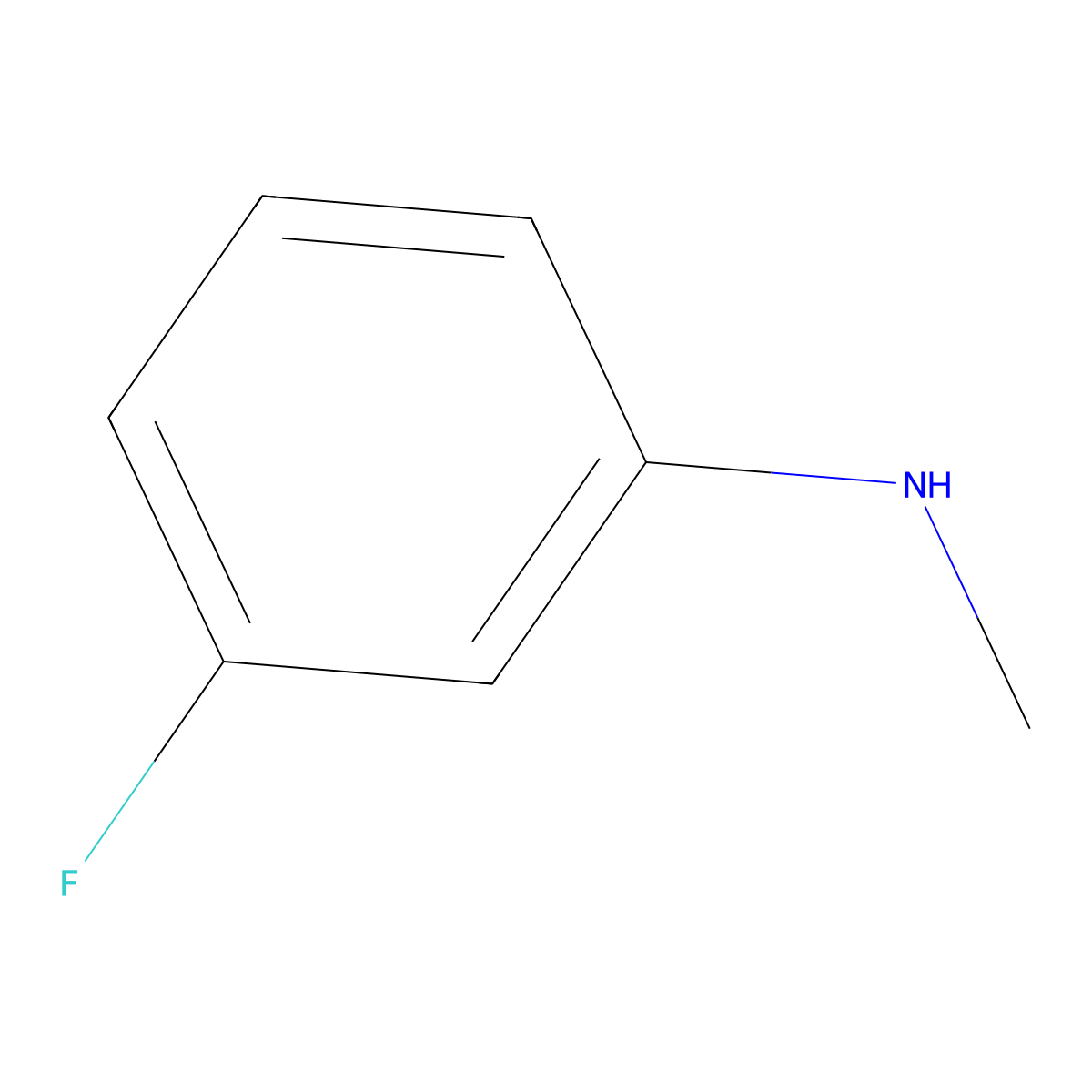 3-fluoro-N-methylaniline molecular structure, CAS 1978-37-6