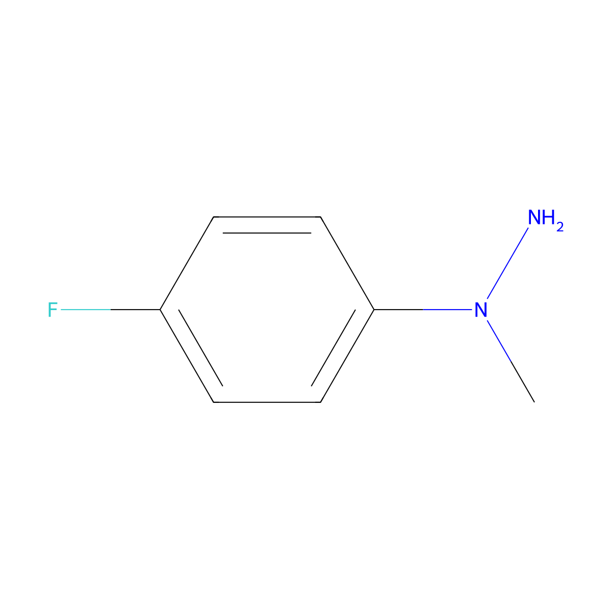 1-(4-Fluorophenyl)-1-methylhydrazine molecular structure, CAS 1978-54-7