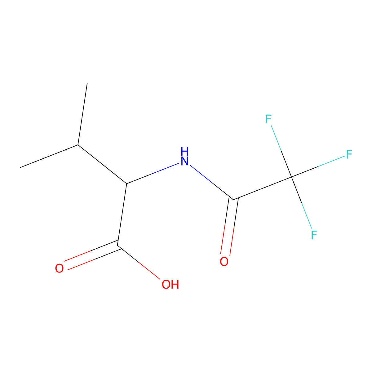 3-Methyl-2-(trifluoroacetamido)butanoic acid molecular structure, CAS 1978-55-8