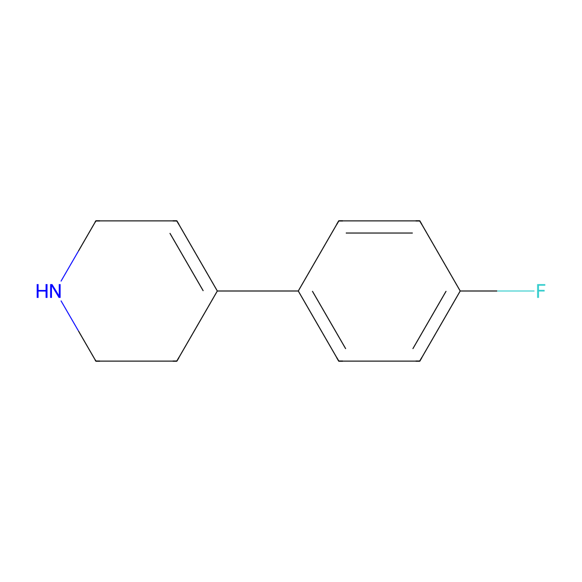 4-(4-Fluorophenyl)-1,2,3,6-tetrahydropyridine molecular structure, CAS 1978-59-2