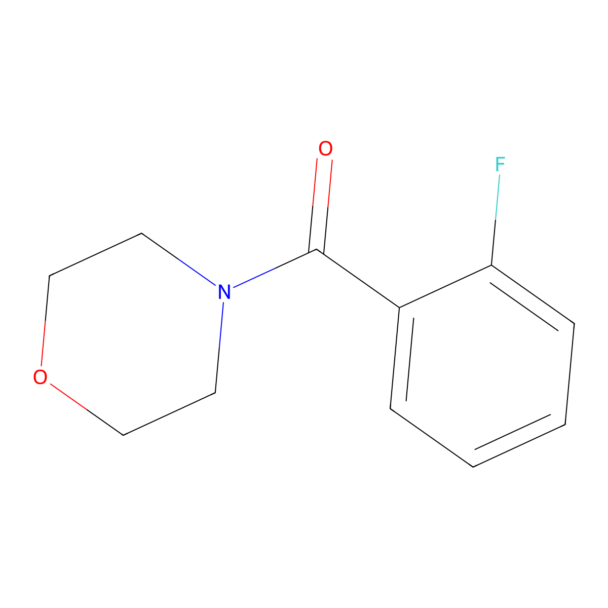 N-(2-Fluorobenzoyl)morpholine molecular structure, CAS 1978-64-9
