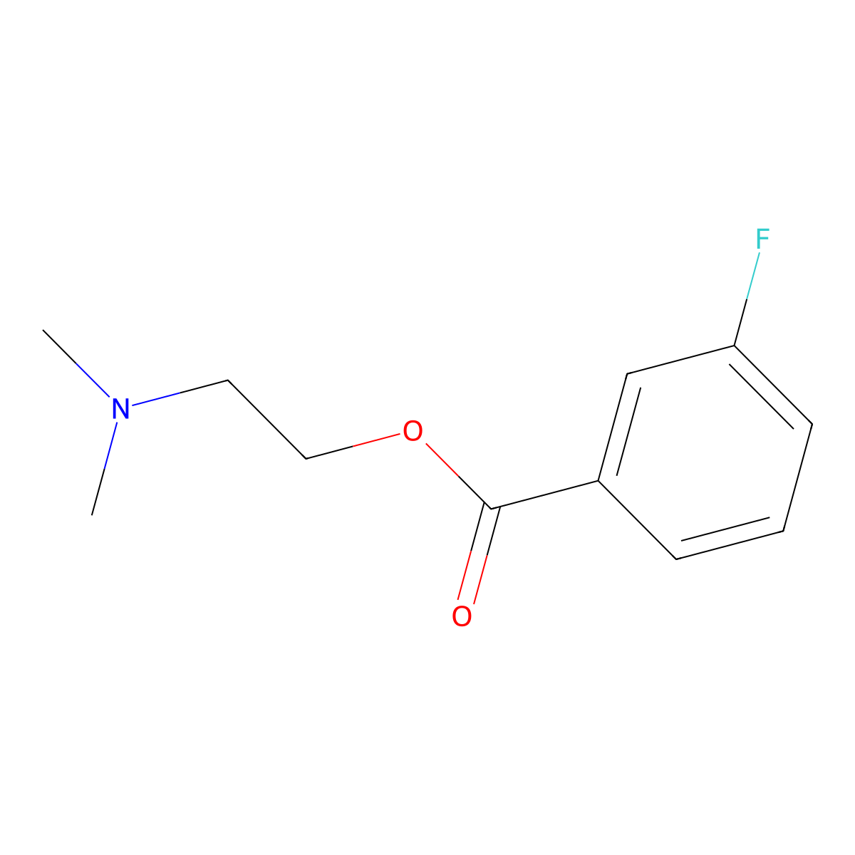 2-(Dimethylamino)ethyl 3-fluorobenzoate molecular structure, CAS 1978-73-0