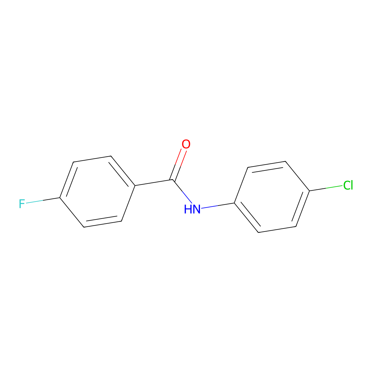 N-(4-chlorophenyl)-4-fluorobenzamide molecular structure, CAS 1978-88-7