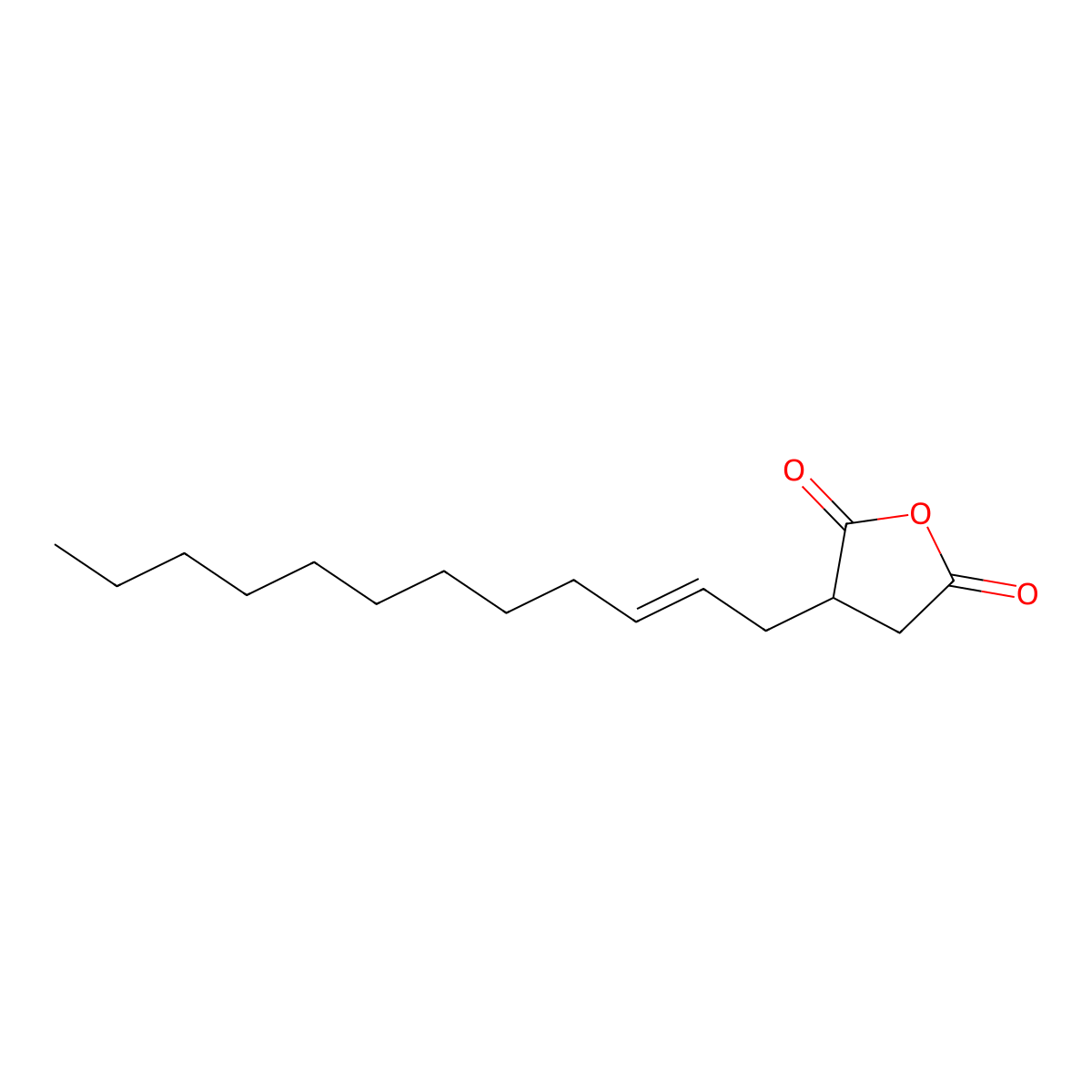 (2-Dodecenyl)succinic anhydride molecular structure, CAS 19780-11-1