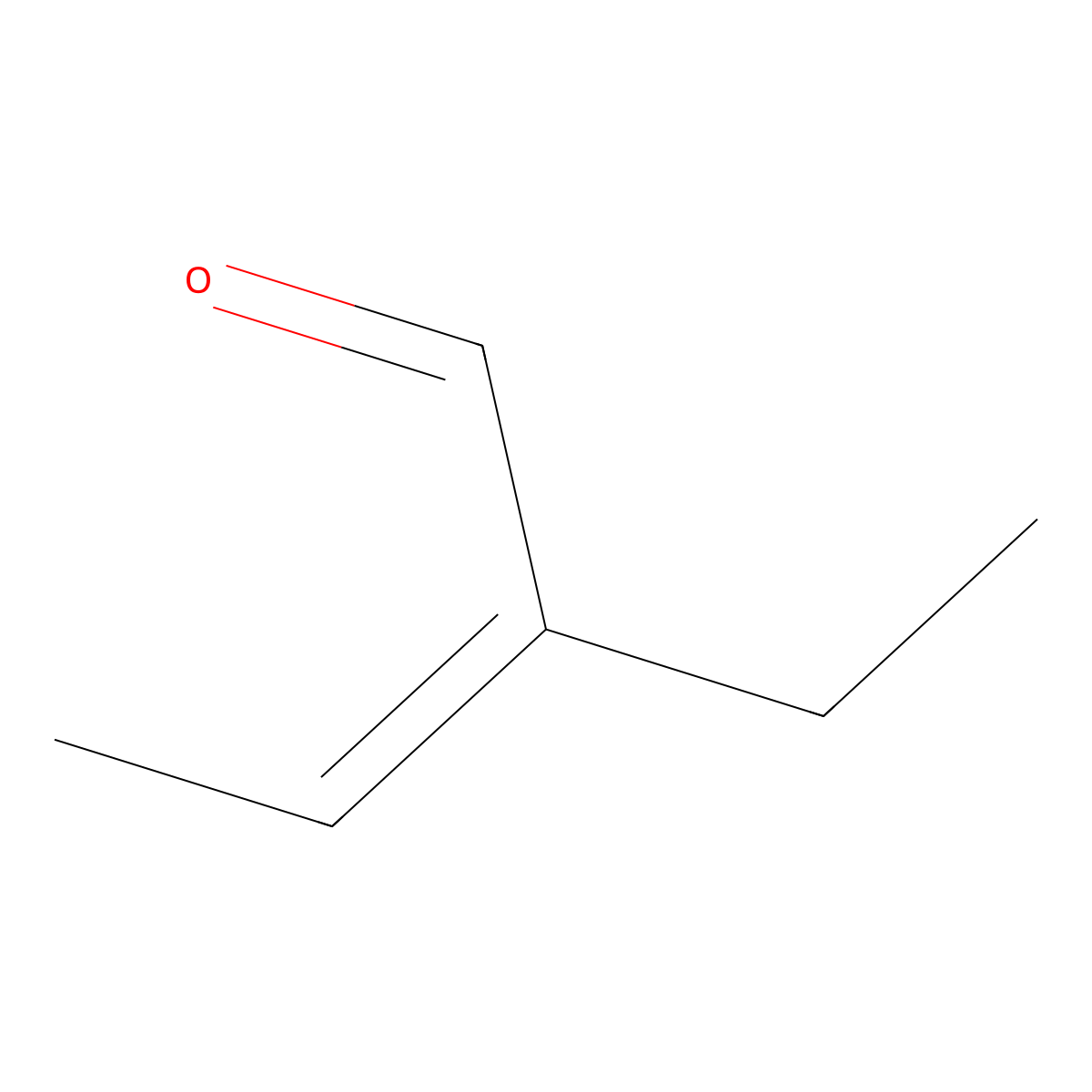 2-Butenal, 2-ethyl- molecular structure, CAS 19780-25-7
