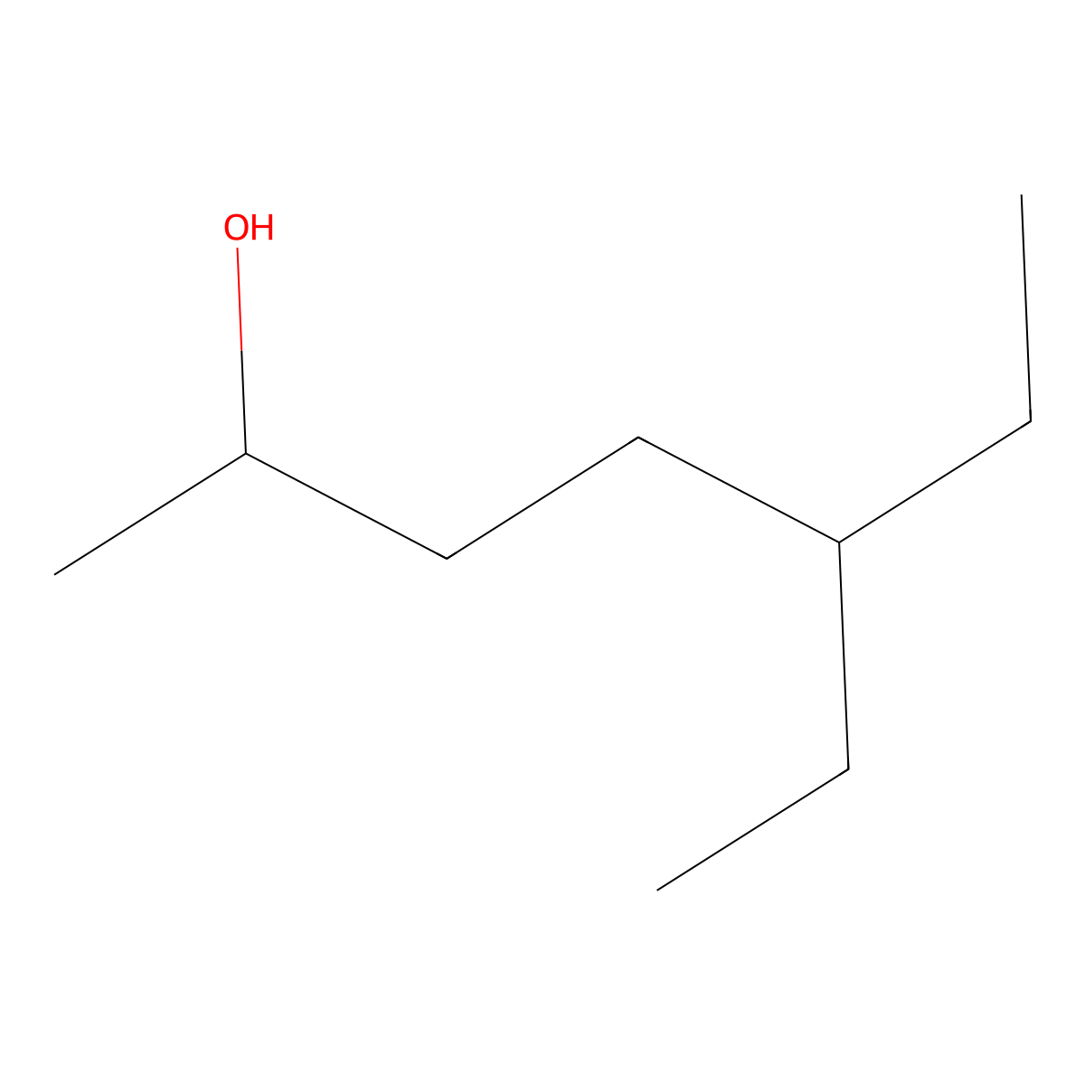 2-Heptanol, 5-ethyl- molecular structure, CAS 19780-40-6