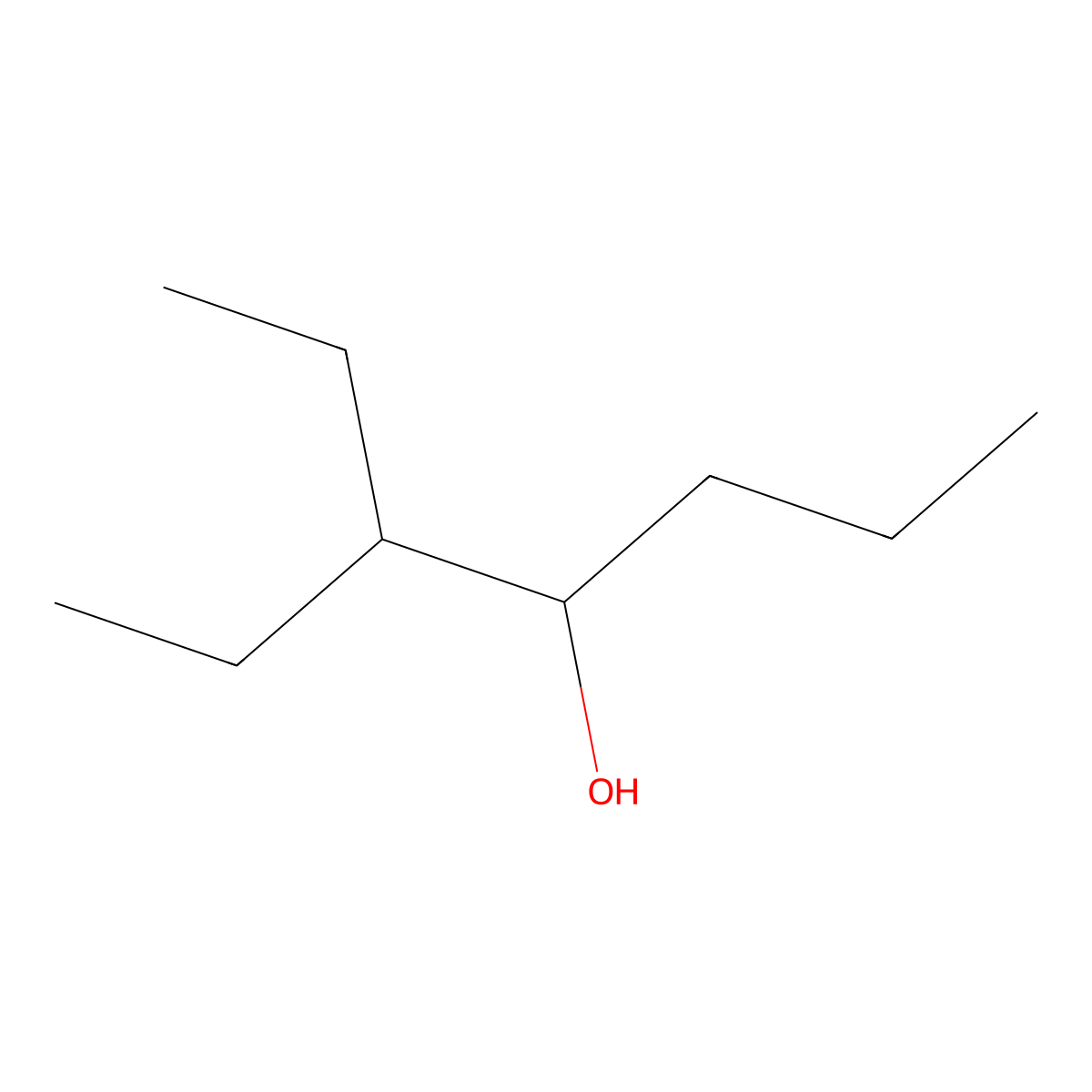 4-Heptanol, 3-ethyl- molecular structure, CAS 19780-42-8