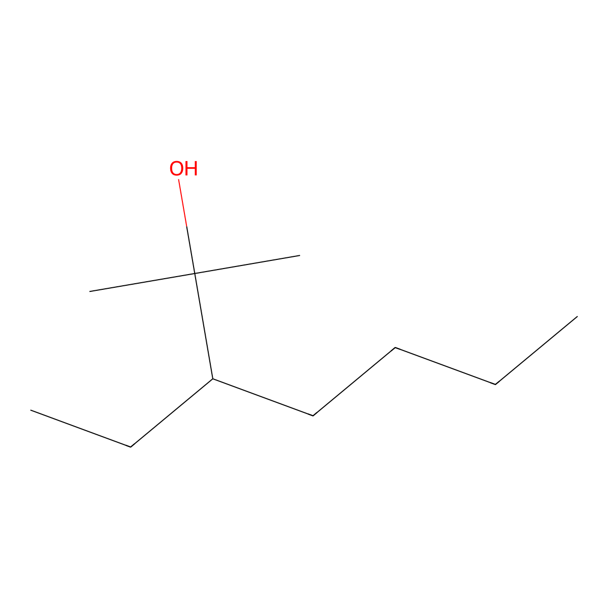 3-Ethyl-2-methyl-2-heptanol molecular structure, CAS 19780-59-7