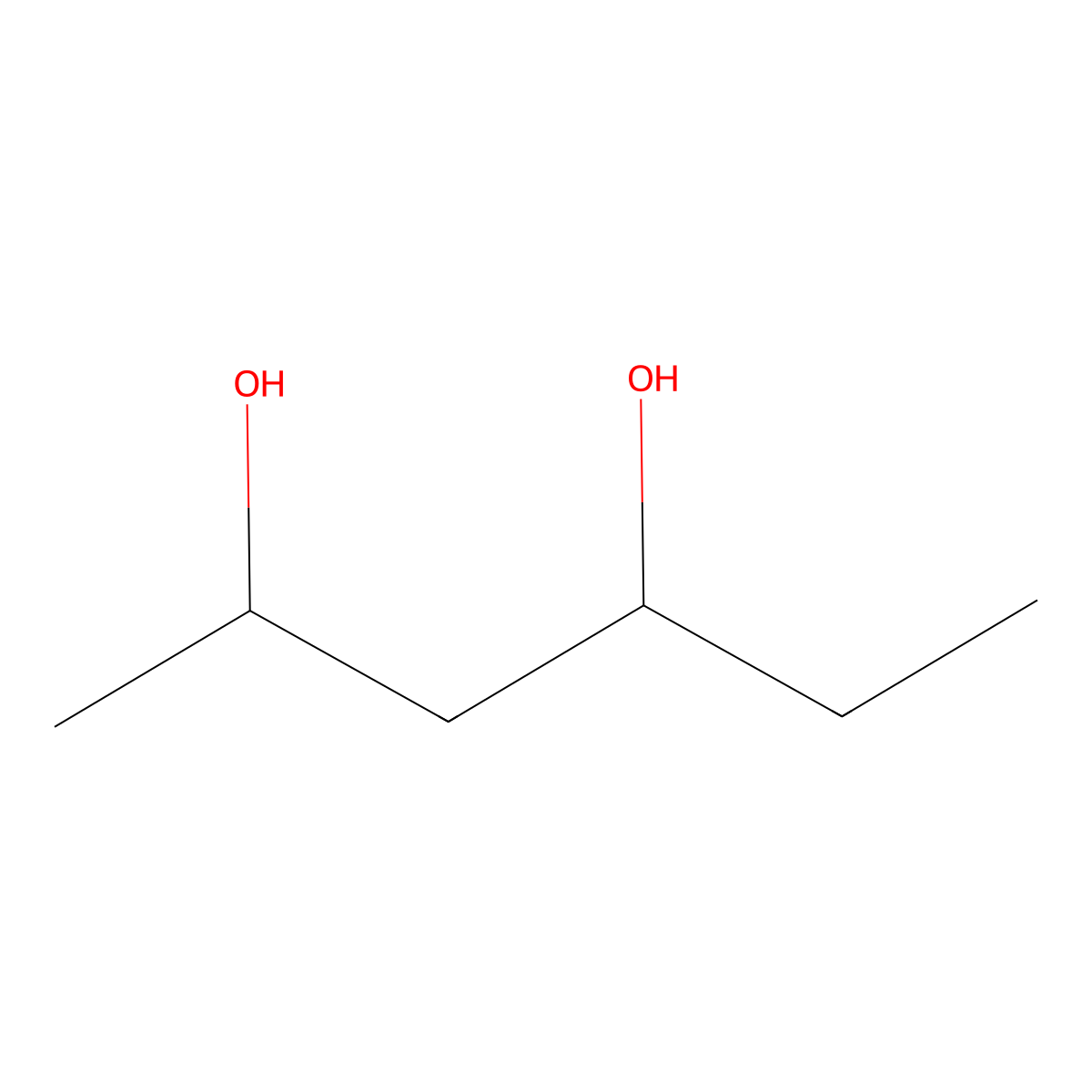 2,4-Hexanediol molecular structure, CAS 19780-90-6