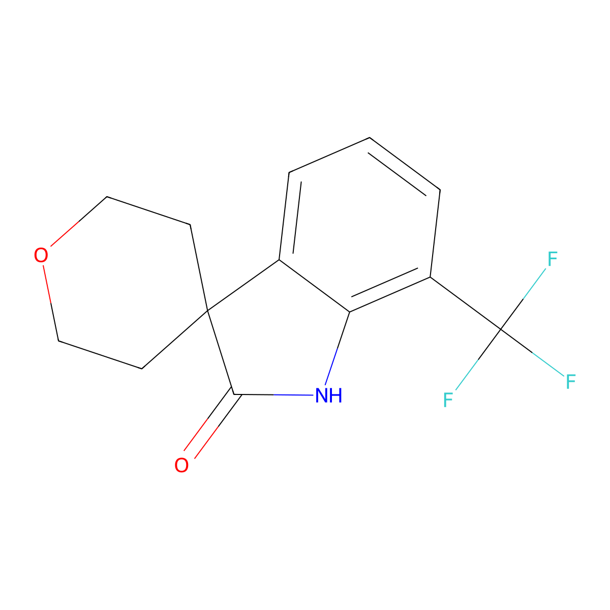 7-(Trifluoromethyl)-1H-spiro[indole-3,4'-oxane]-2-one molecular structure, CAS 1978002-11-7