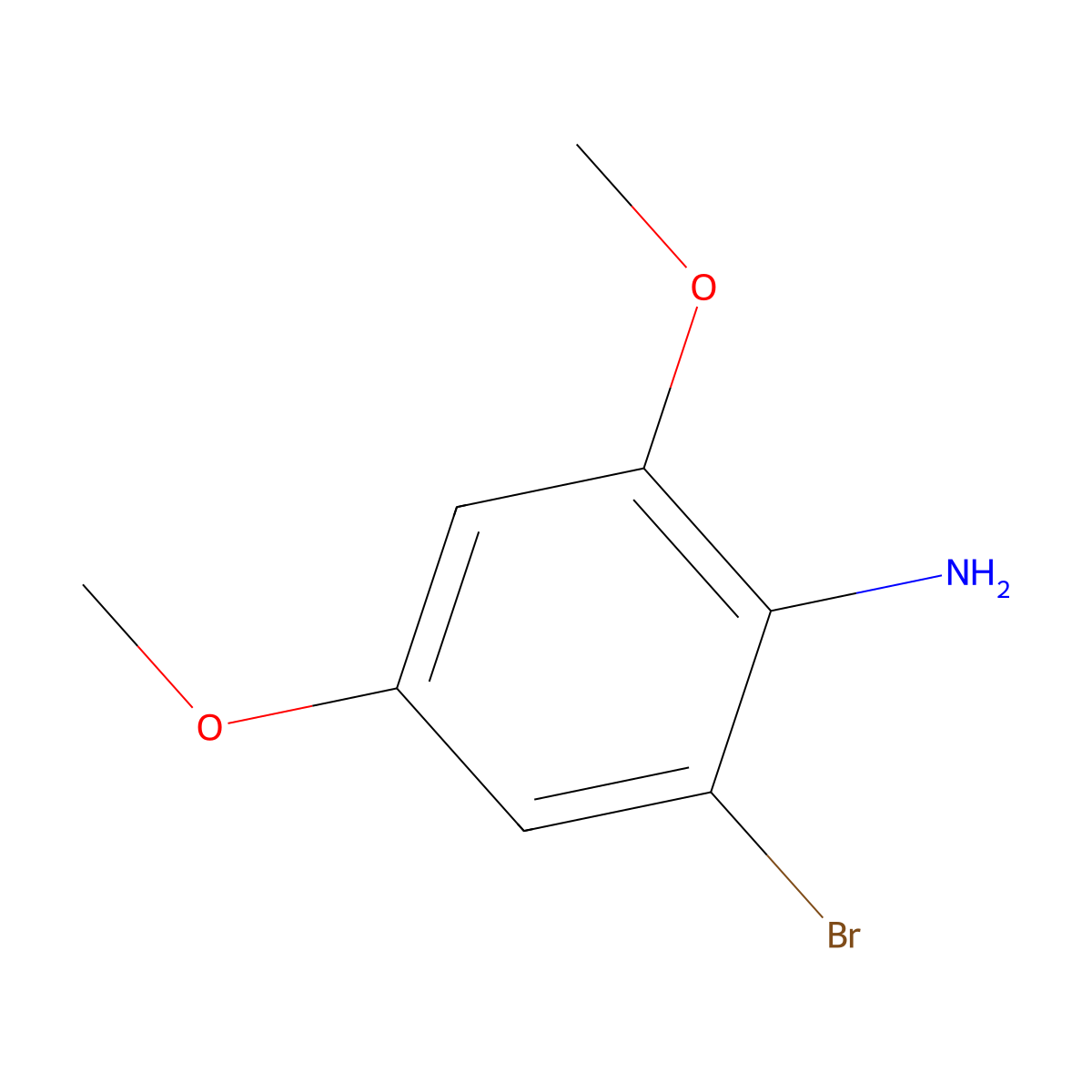 2-Bromo-4,6-dimethoxyaniline molecular structure, CAS 197803-53-5