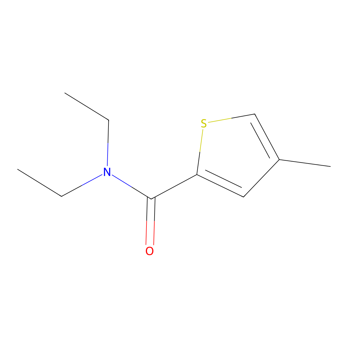 N,N-diethyl-4-methylthiophene-2-carboxamide molecular structure, CAS 197803-64-8