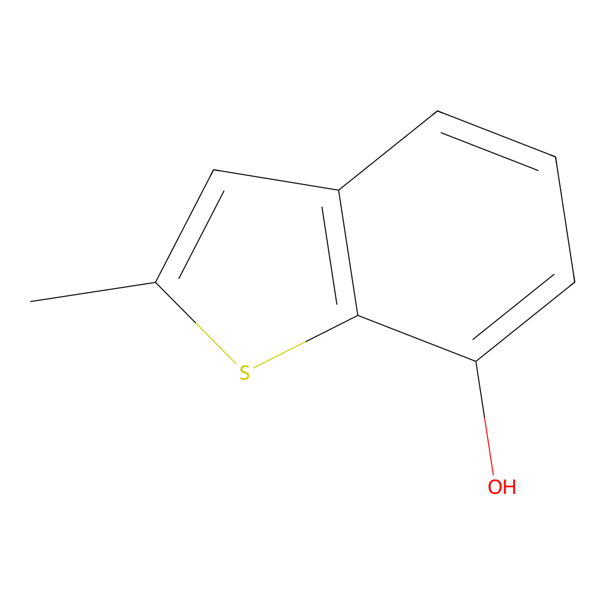 2-Methyl-1-benzothiophen-7-OL molecular structure, CAS 197803-66-0