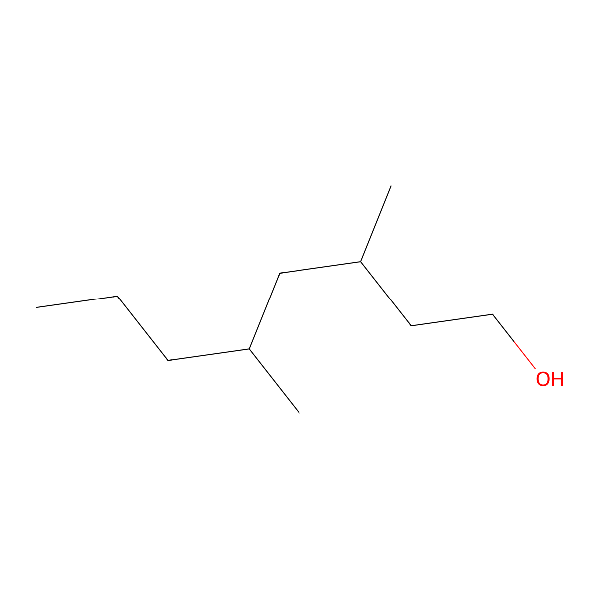 3,5-Dimethyloctan-1-ol molecular structure, CAS 19781-08-9