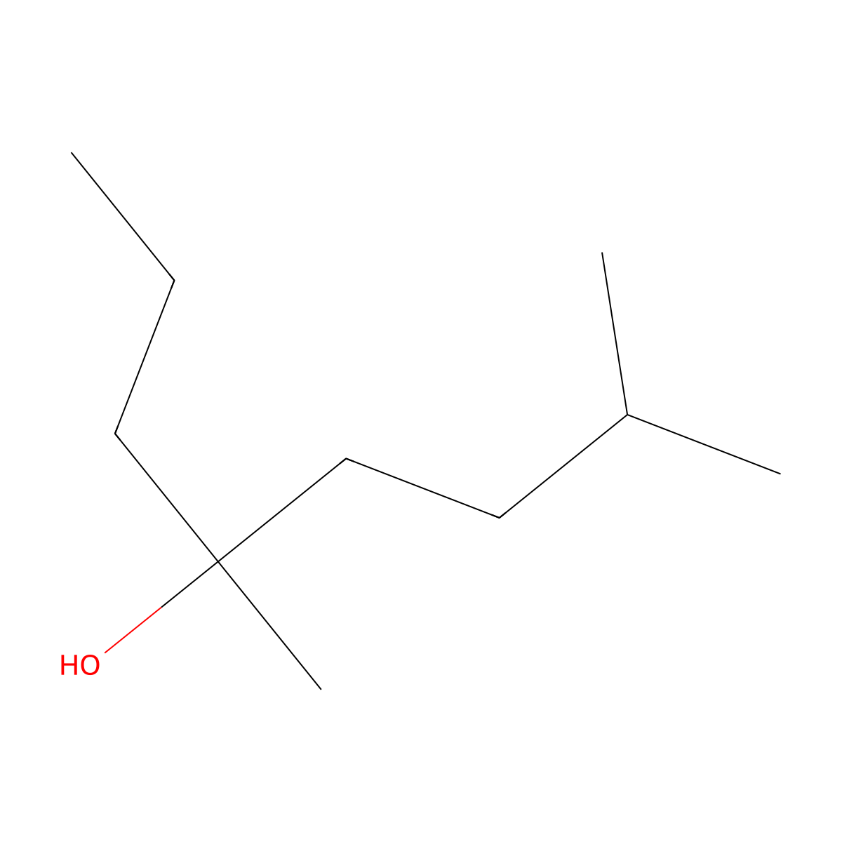 4,7-Dimethyl-4-octanol molecular structure, CAS 19781-13-6