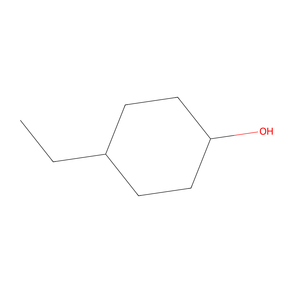 4-Ethylcyclohexanol molecular structure, CAS 19781-61-4