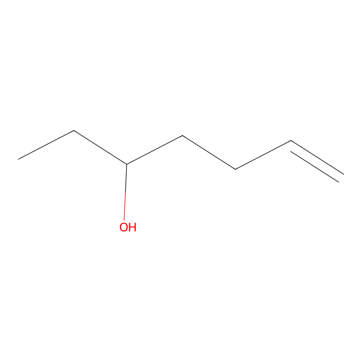 6-Hepten-3-ol molecular structure, CAS 19781-77-2
