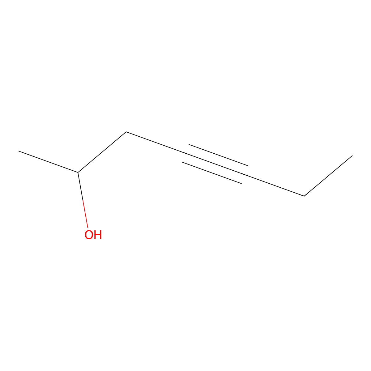 Hept-4-yn-2-ol molecular structure, CAS 19781-81-8