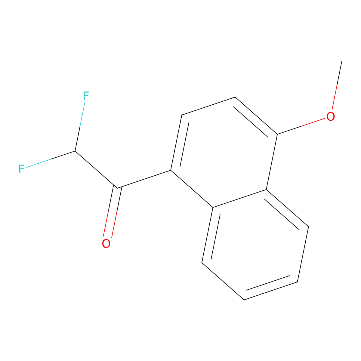 2,2-Difluoro-1-(4-methoxynaphthalen-1-yl)ethanone molecular structure, CAS 1978184-24-5