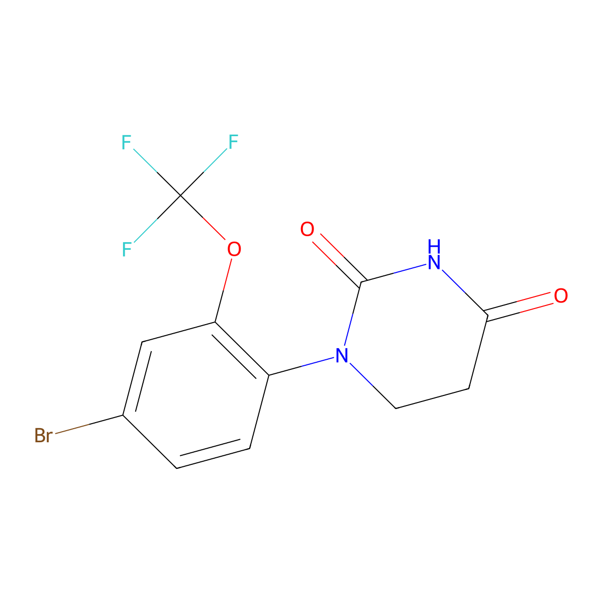 1-(4-Bromo-2-(trifluoromethoxy)phenyl)dihydropyrimidine-2,4(1H,3H)-dione molecular structure, CAS 1978247-81-2