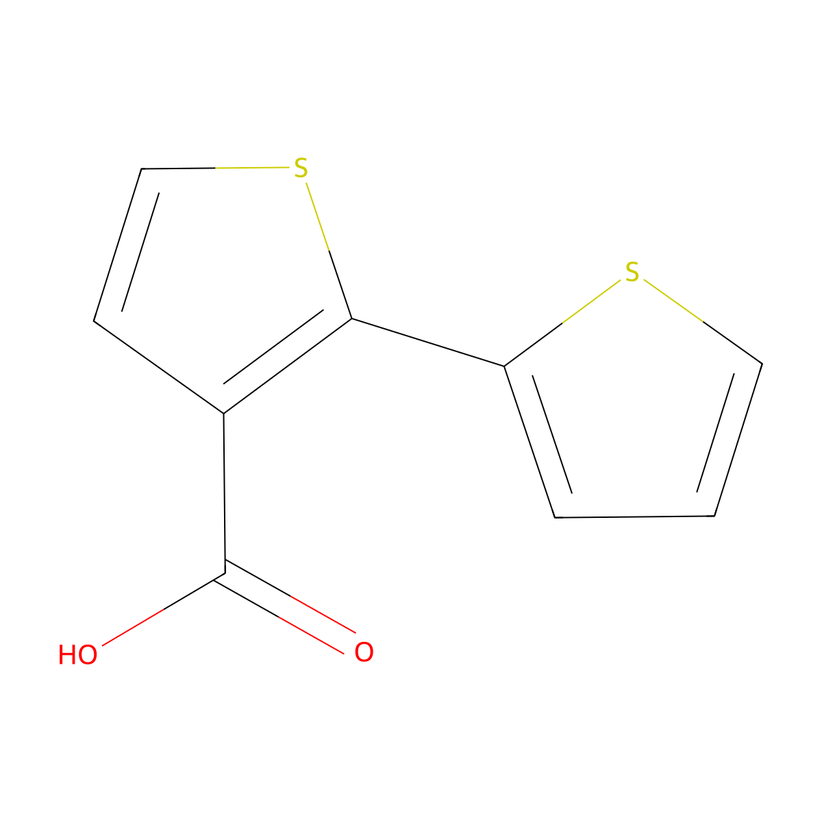[2,2'-Bithiophene]-3-carboxylic acid molecular structure, CAS 19783-52-9