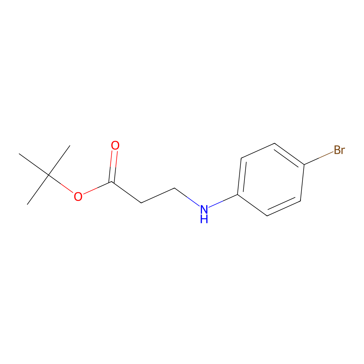 Tert-butyl 3-[(4-bromophenyl)amino]propanoate molecular structure, CAS 1978321-32-2