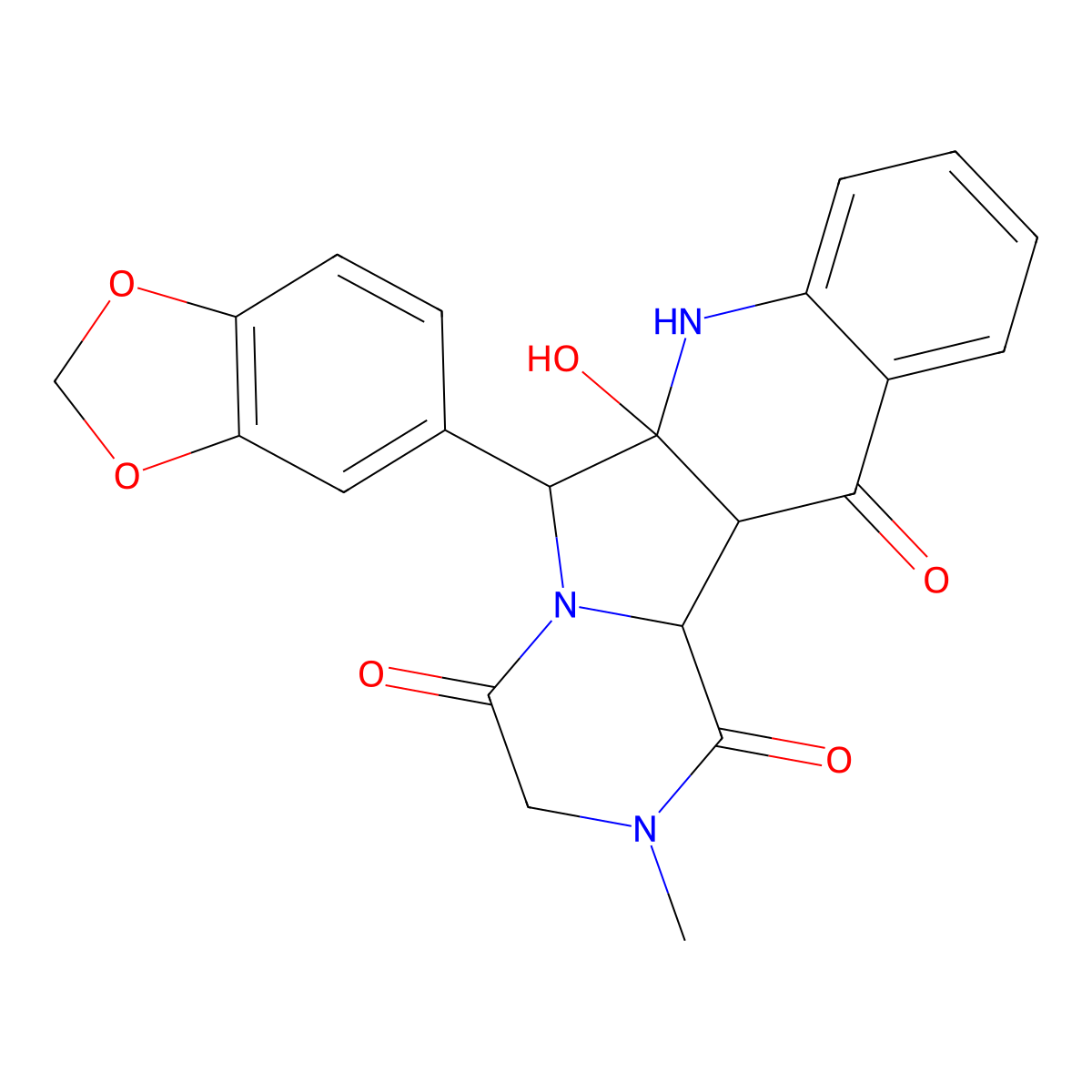 Tadalafil Hydroxypiperidone molecular structure, CAS 1978322-99-4
