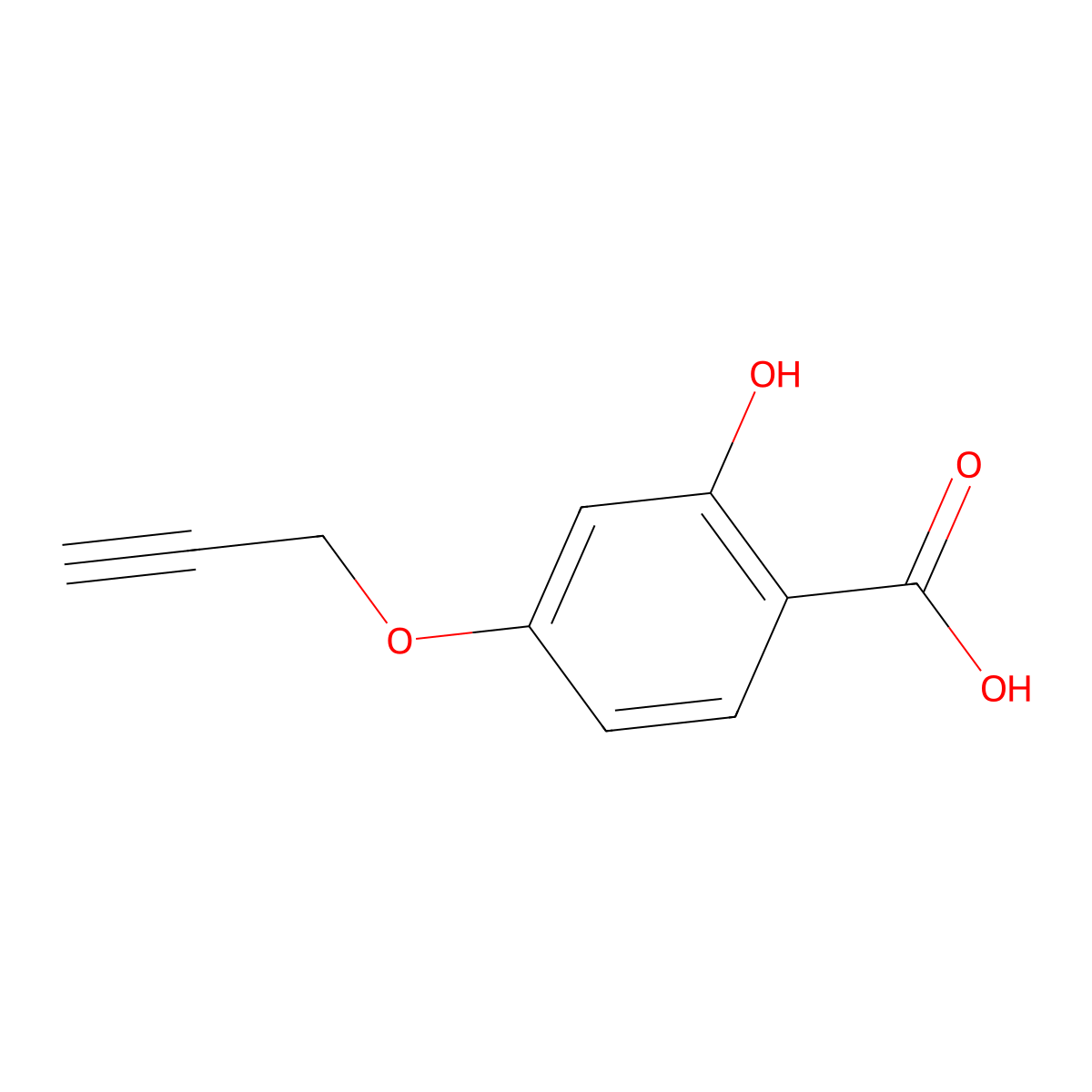 2-Hydroxy-4-(prop-2-YN-1-yloxy)benzoic acid molecular structure, CAS 1978327-44-4