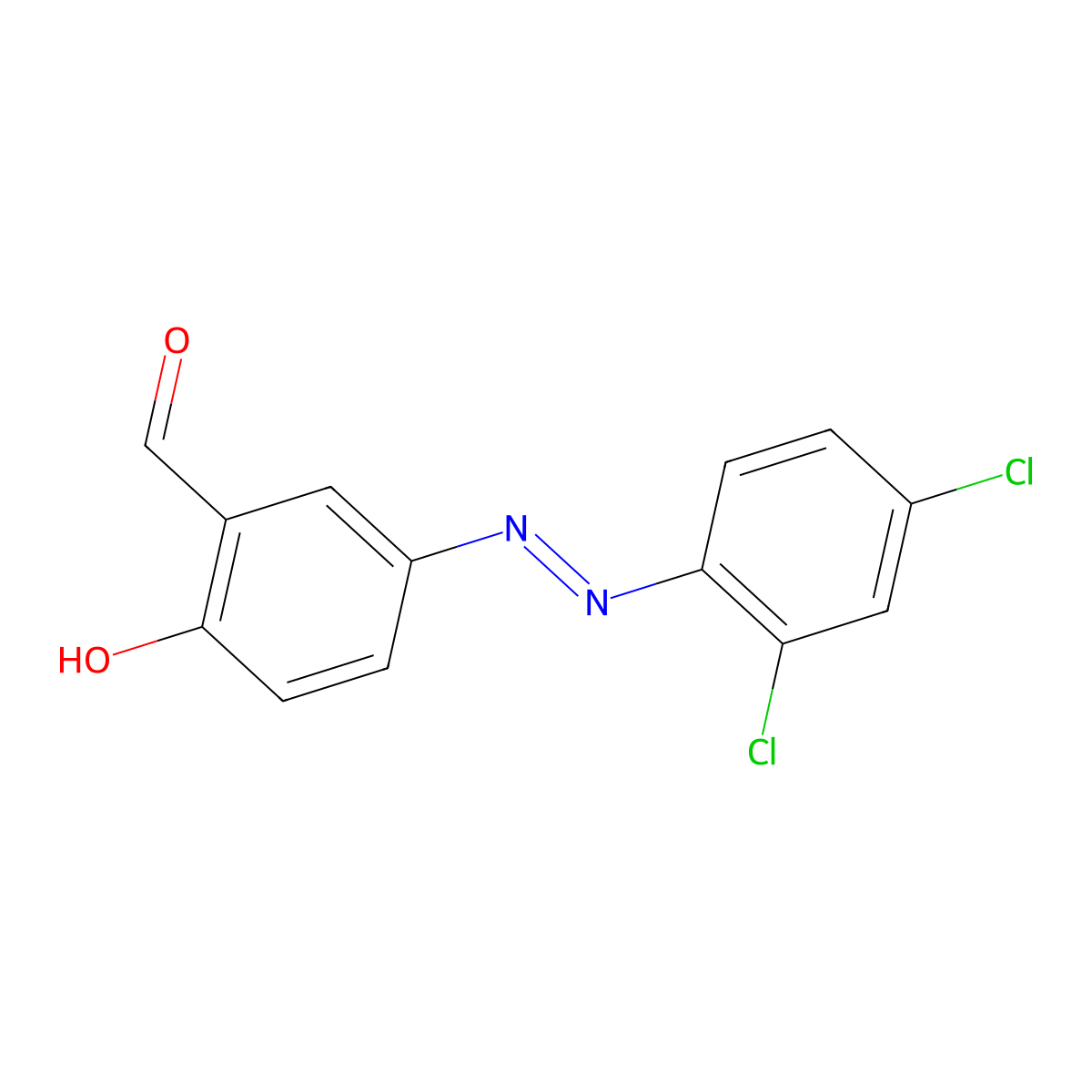 5-[(Z)-(2,4-dichlorophenyl)diazenyl]-2-hydroxybenzaldehyde molecular structure, CAS 1978349-39-1
