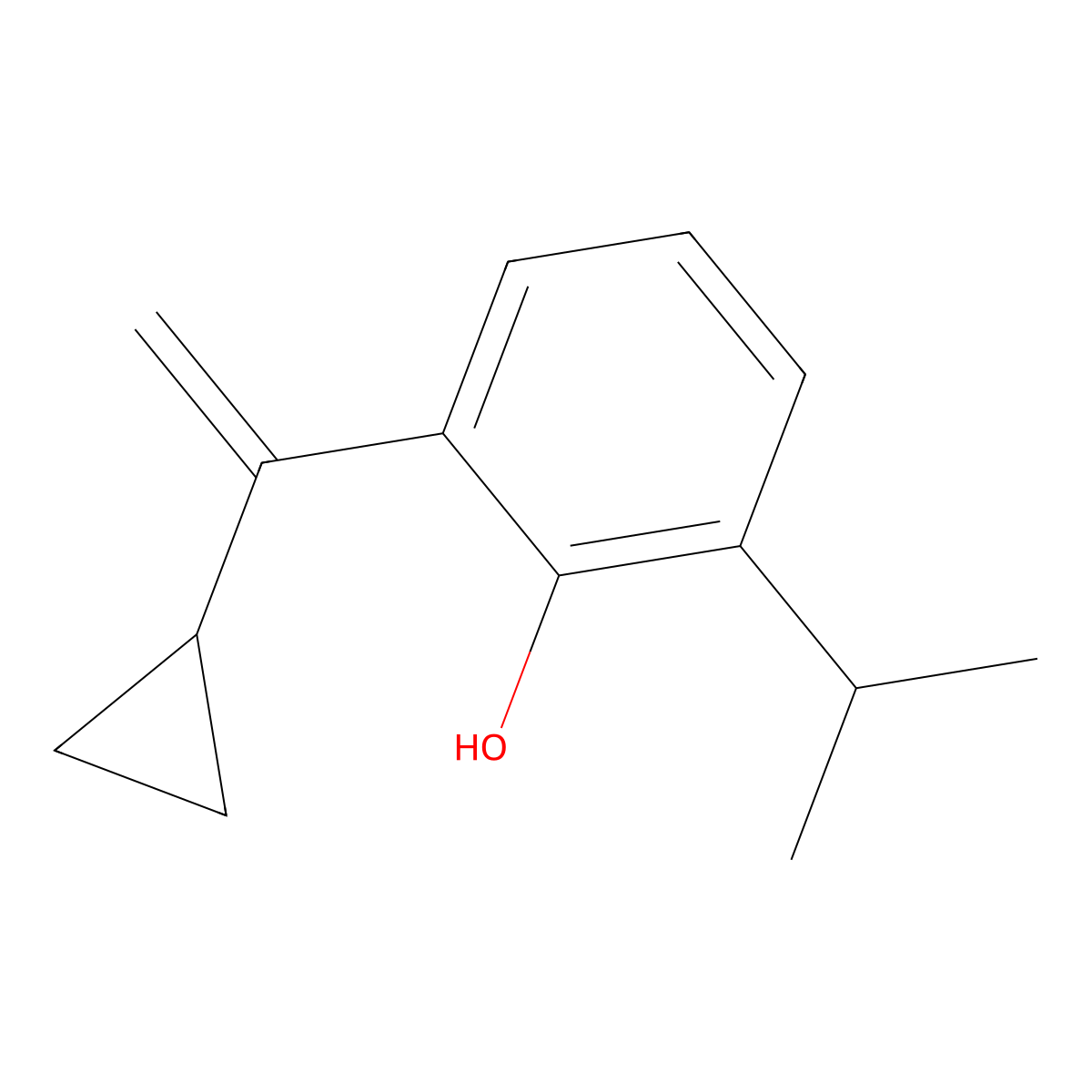 2-(1-Cyclopropylethenyl)-6-propan-2-ylphenol molecular structure, CAS 1978375-66-4