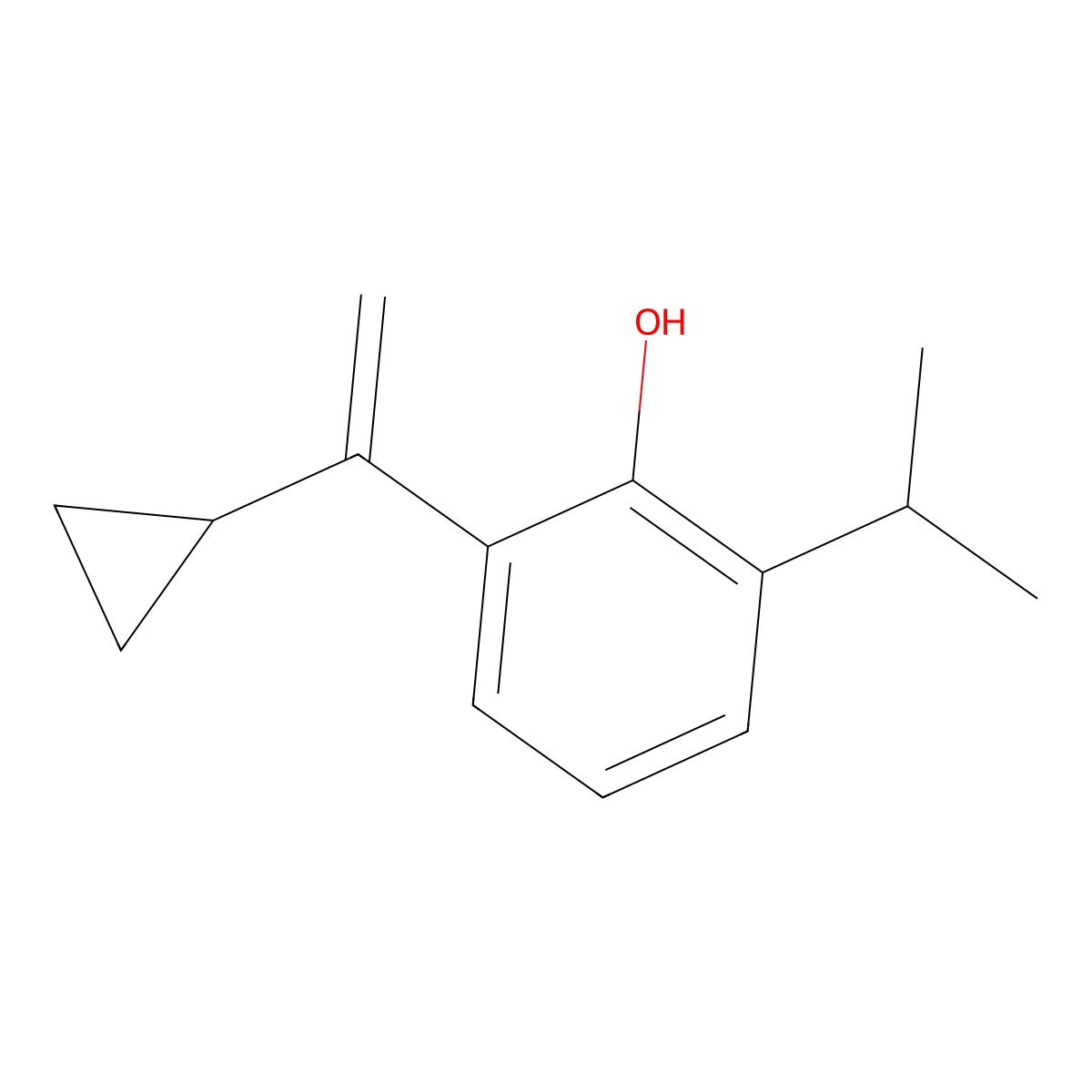 2-(1-Cyclopropylethenyl)-6-propan-2-ylphenol molecular structure, CAS 1978375-66-4