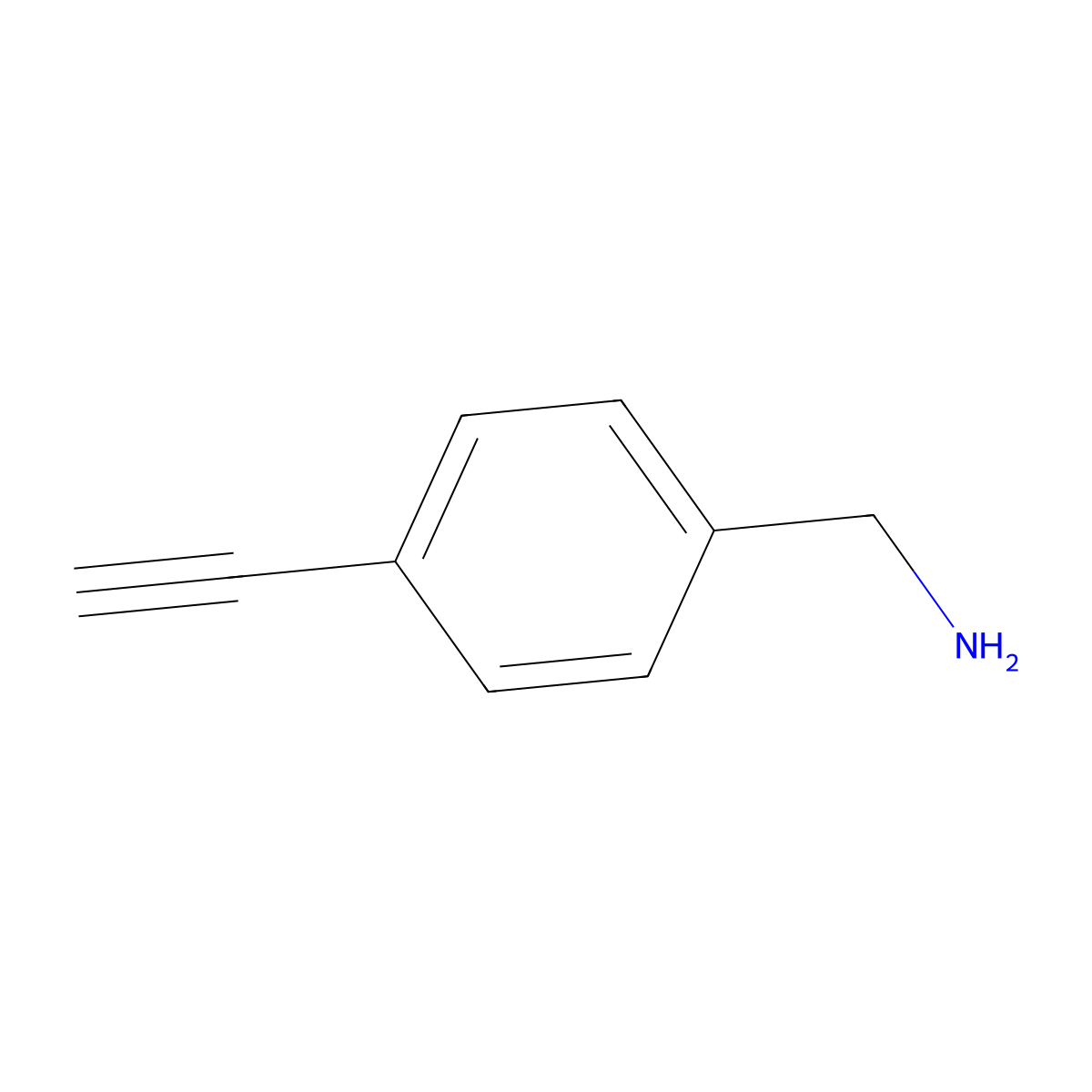 (4-Ethynylphenyl)methanamine molecular structure, CAS 197844-23-8