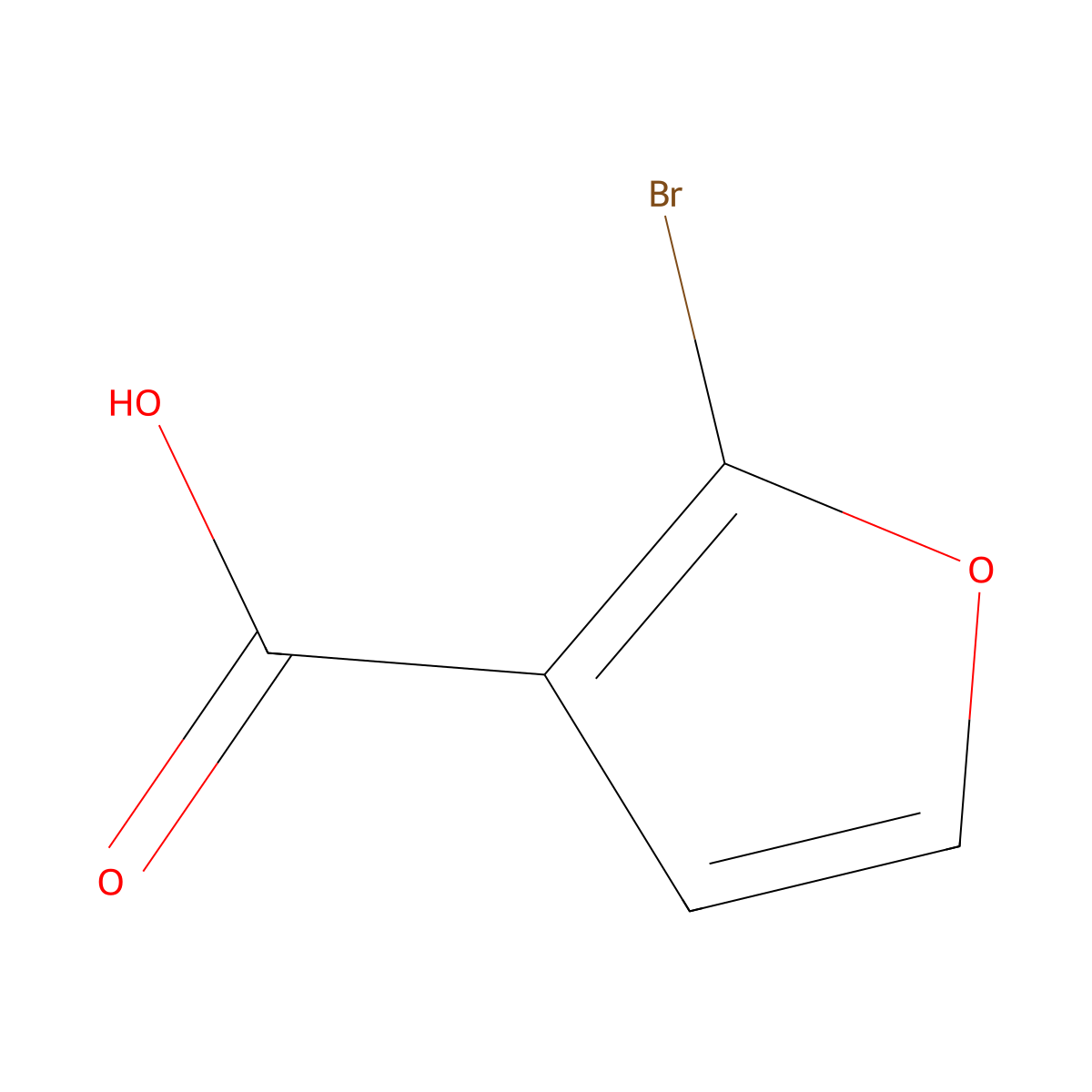 2-Bromofuran-3-carboxylic acid molecular structure, CAS 197846-05-2