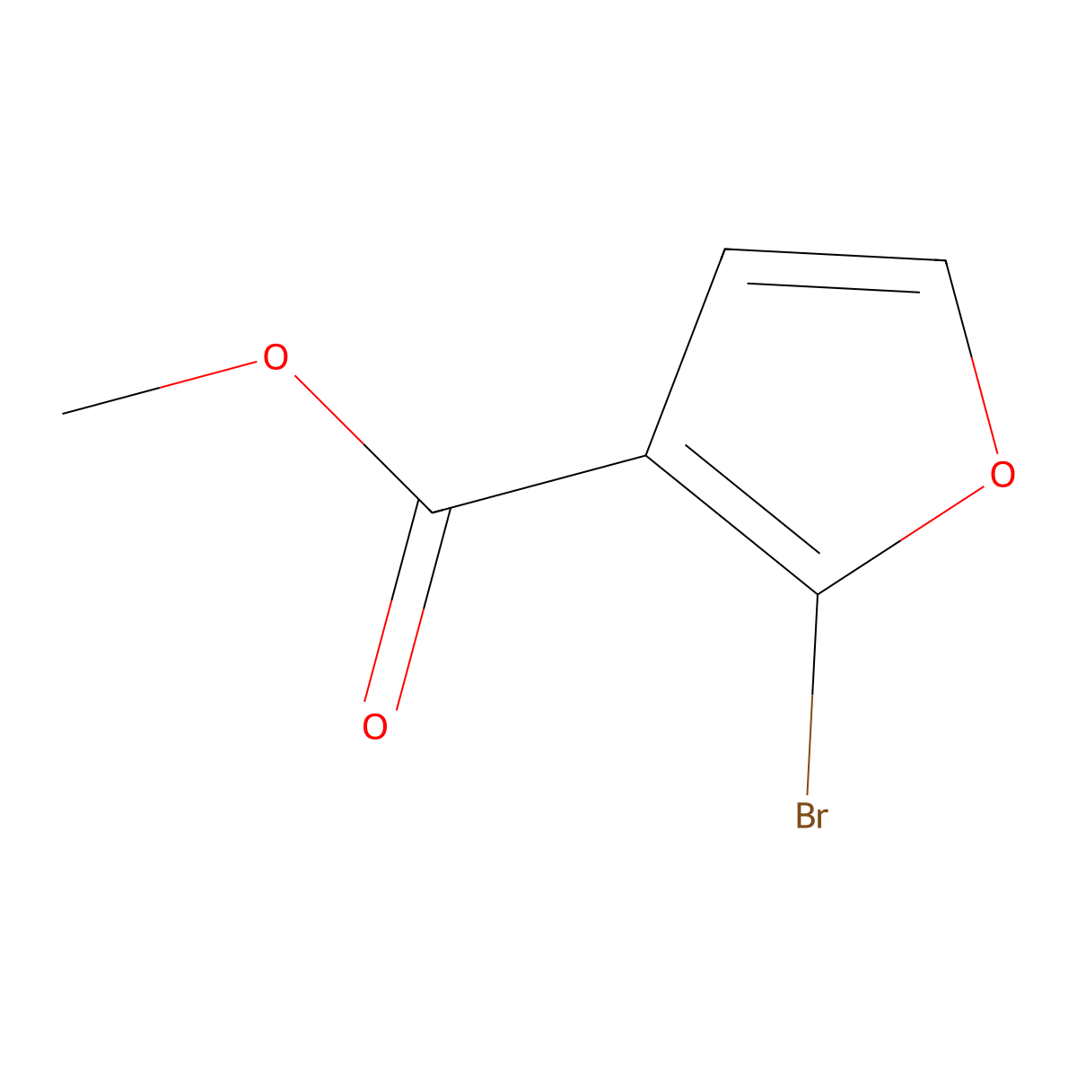 Methyl 2-bromofuran-3-carboxylate molecular structure, CAS 197846-06-3