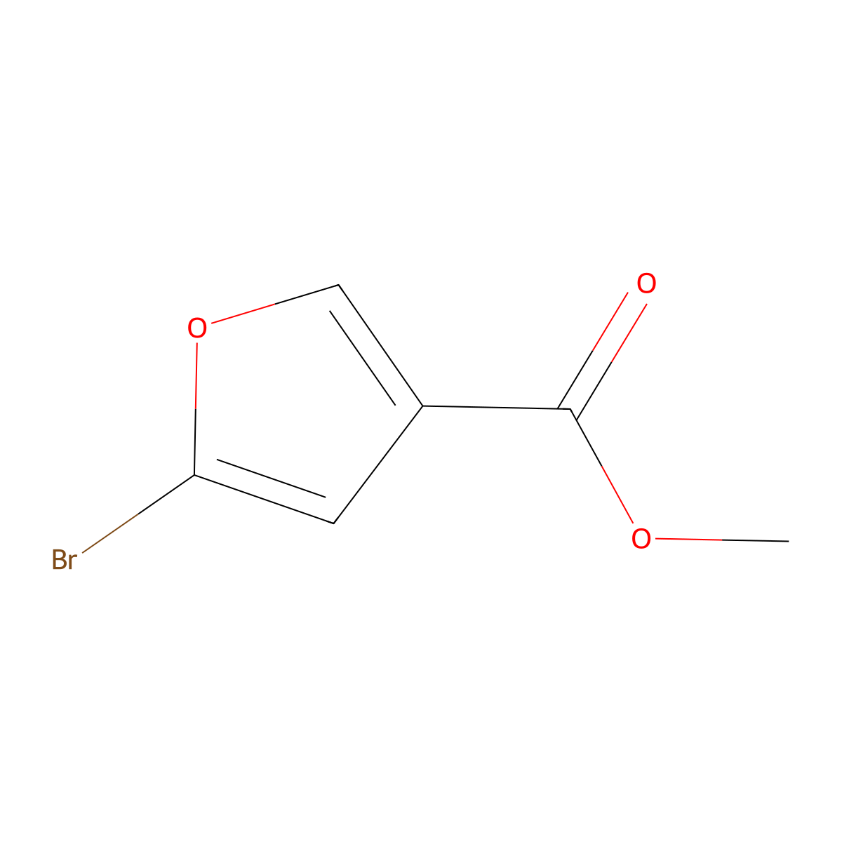 Methyl 5-bromofuran-3-carboxylate molecular structure, CAS 197846-08-5