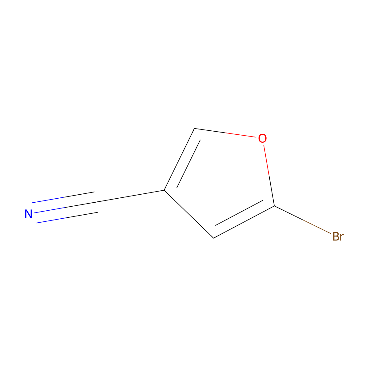 5-Bromofuran-3-carbonitrile molecular structure, CAS 197846-10-9