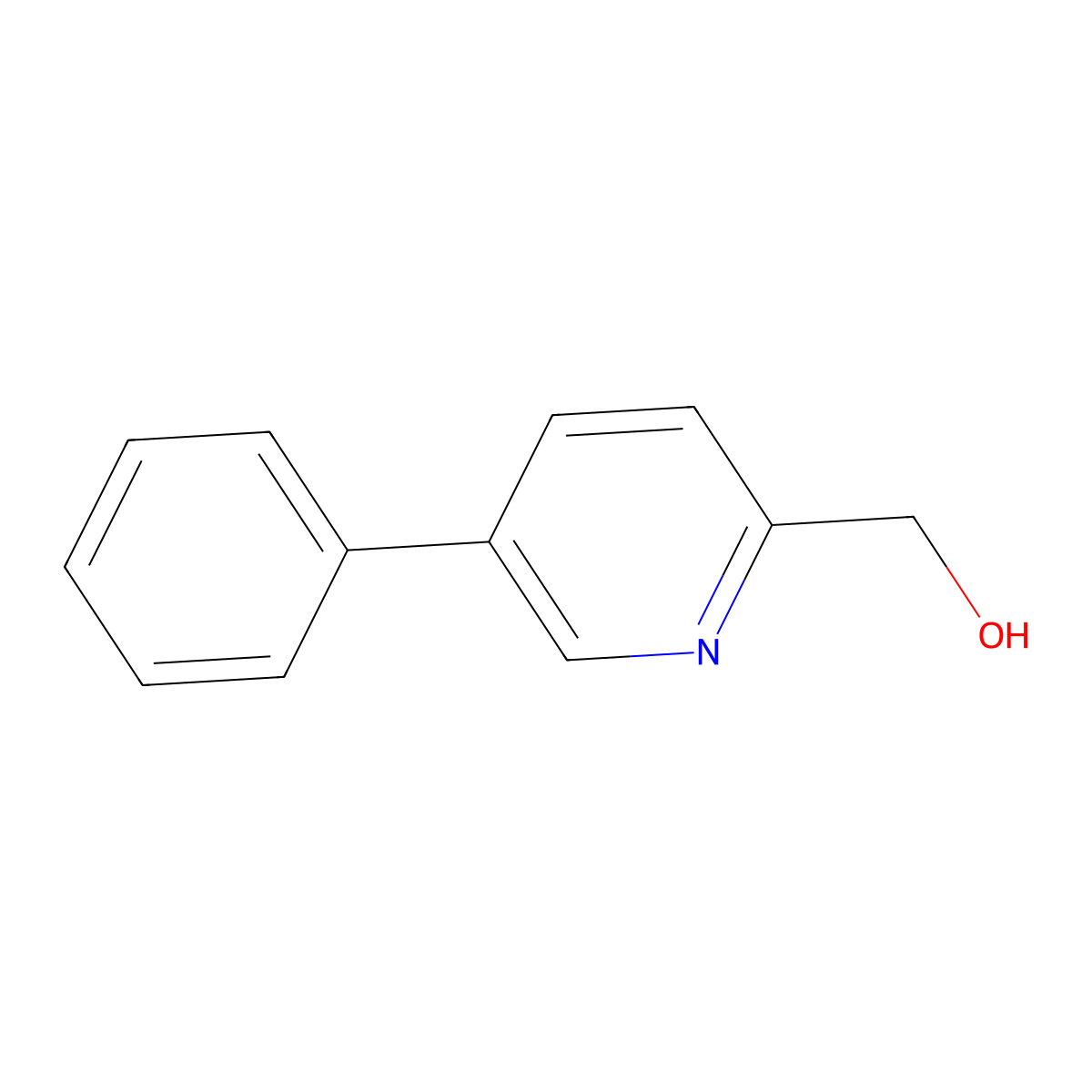 (5-Phenylpyridin-2-yl)methanol molecular structure, CAS 197847-89-5