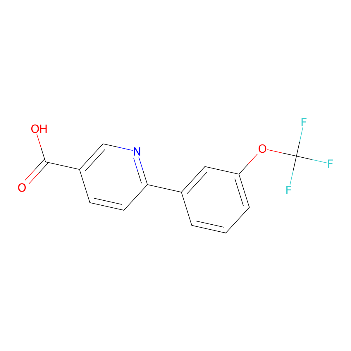 6-[3-(Trifluoromethoxy)phenyl]nicotinic acid molecular structure, CAS 197847-91-9