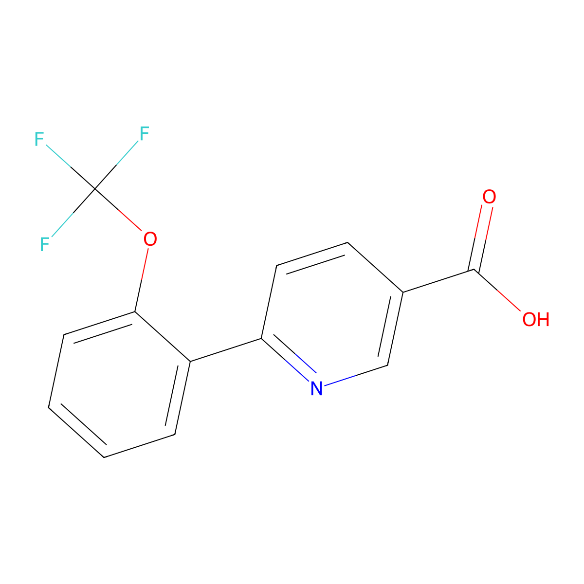 6-[2-(Trifluoromethoxy)phenyl]nicotinic Acid molecular structure, CAS 197847-94-2