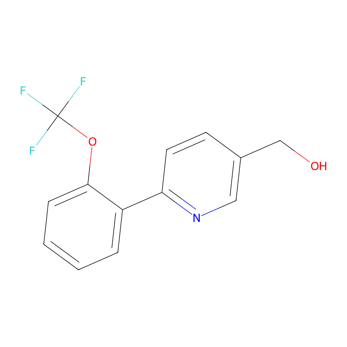 [6-[2-(Trifluoromethoxy)phenyl]-3-pyridyl]methanol molecular structure, CAS 197847-95-3