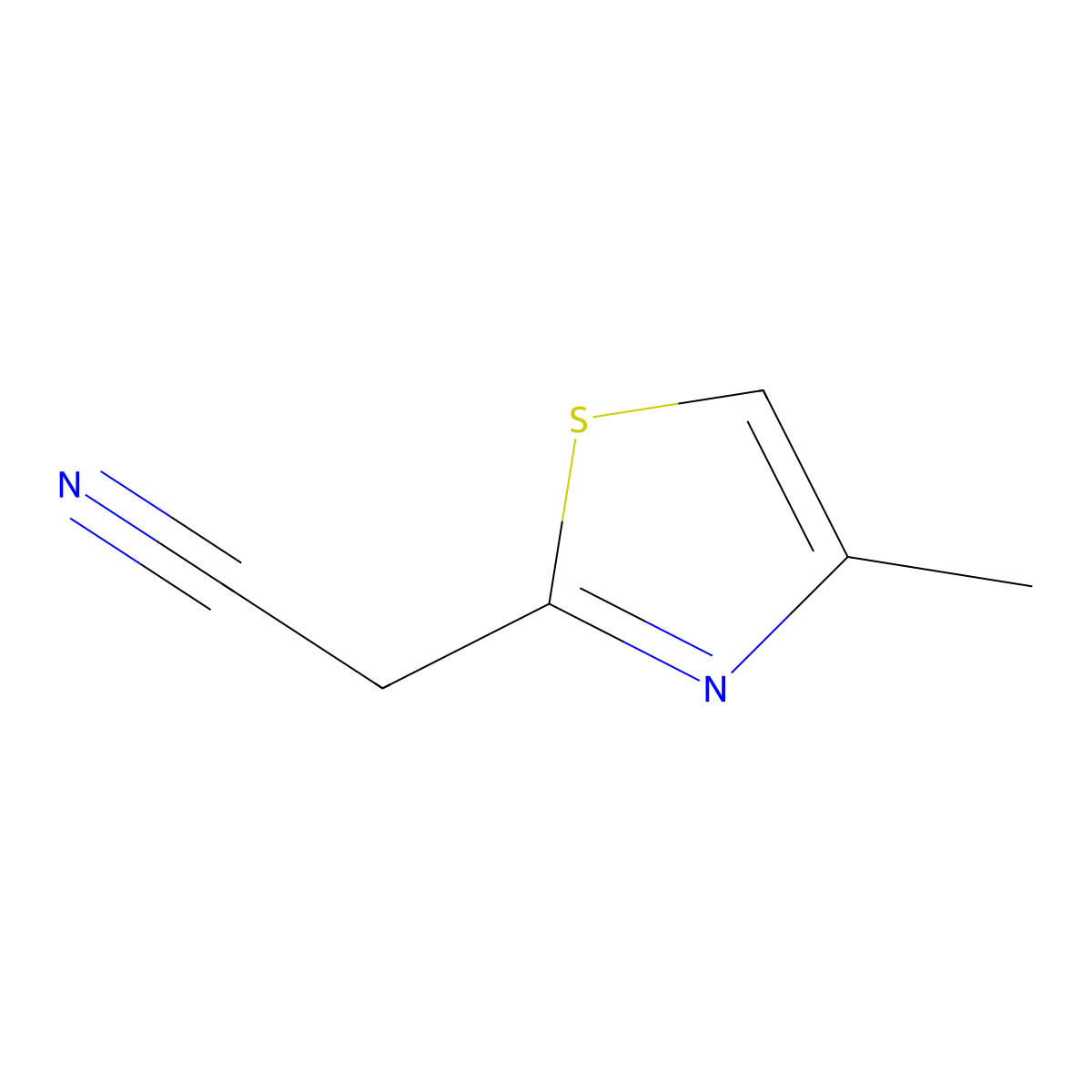 2-(4-Methyl-1,3-thiazol-2-yl)acetonitrile molecular structure, CAS 19785-39-8