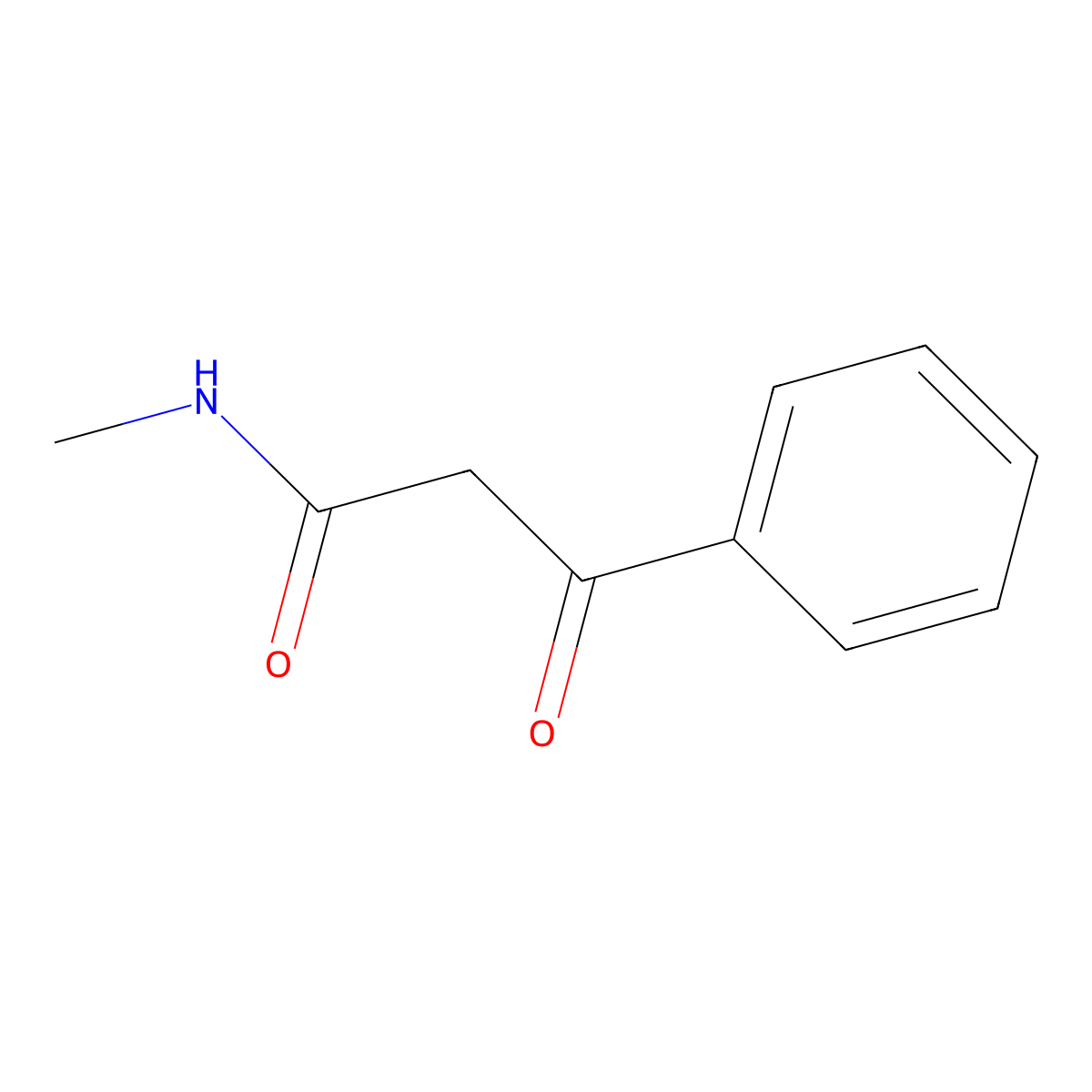 N-Methyl-3-oxo-3-phenylpropanamide molecular structure, CAS 197852-01-0
