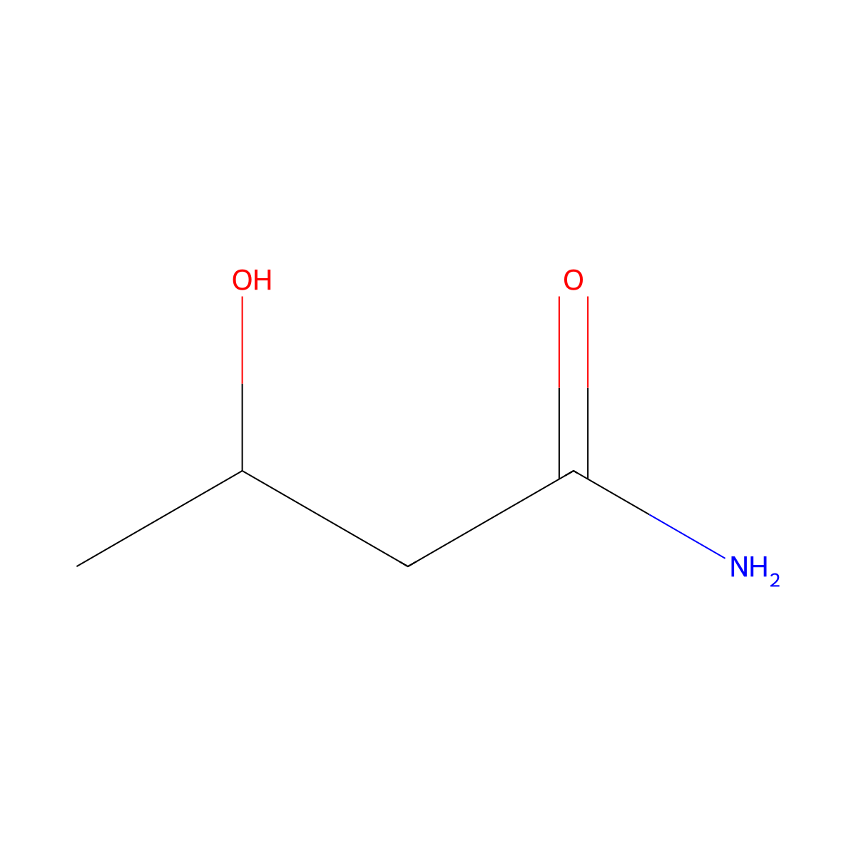 (3S)-3-hydroxybutanamide molecular structure, CAS 197852-03-2