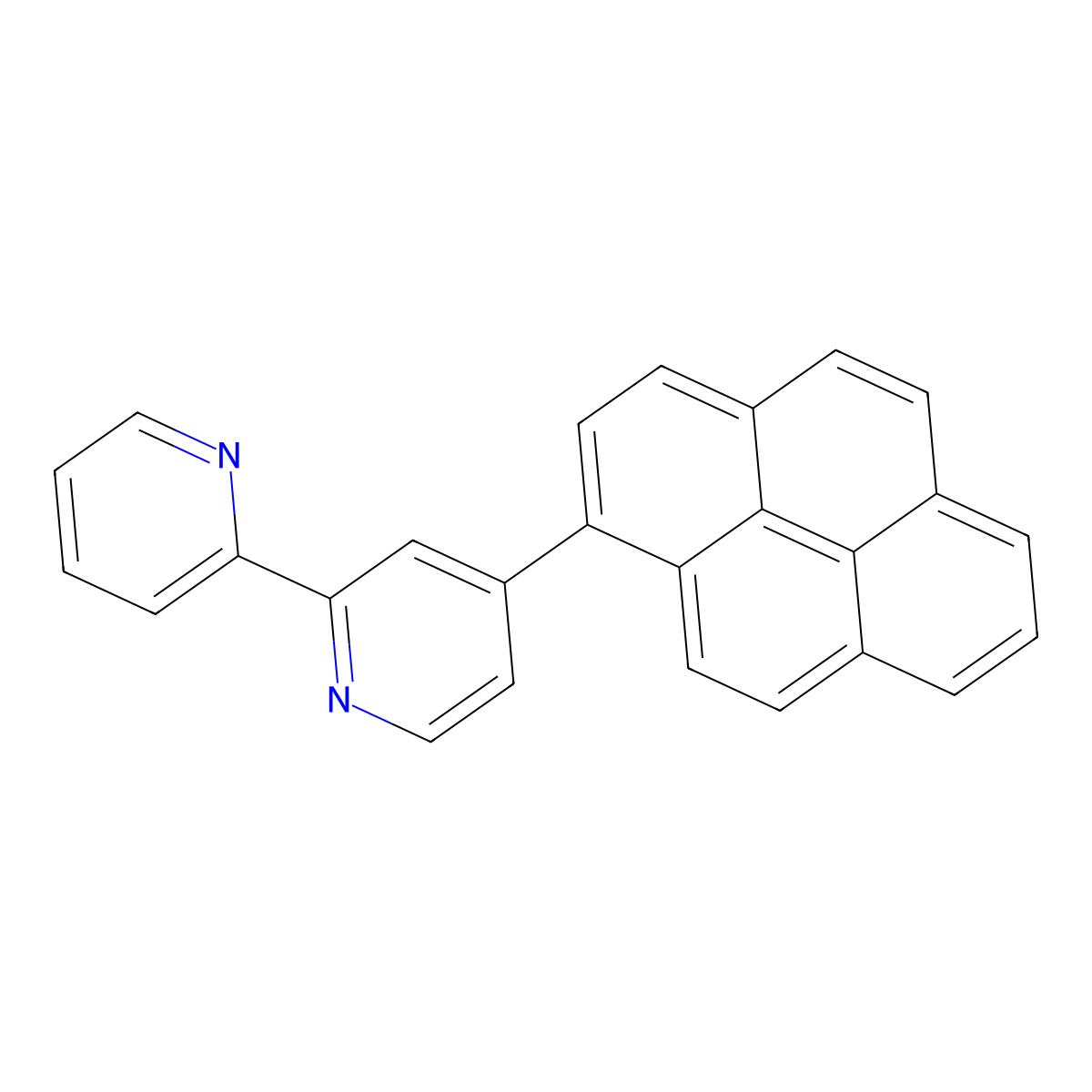 2,2'-Bipyridine, 4-(1-pyrenyl)- molecular structure, CAS 197852-85-0
