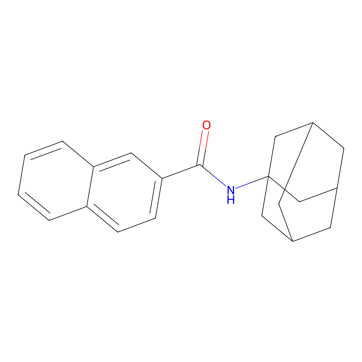 N-(1-adamantyl)naphthalene-2-carboxamide molecular structure, CAS 197853-37-5