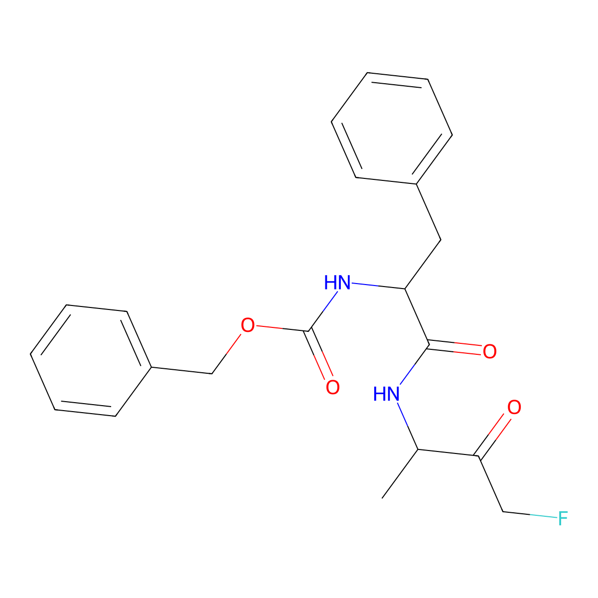 Z-Phe-DL-Ala-fluoromethylketone molecular structure, CAS 197855-65-5