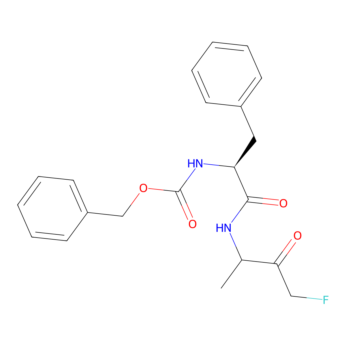 Z-Phe-DL-Ala-fluoromethylketone molecular structure, CAS 197855-65-5