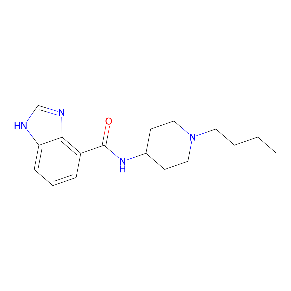 N-(1-butylpiperidin-4-yl)-1H-1,3-benzodiazole-4-carboxamide molecular structure, CAS 197860-52-9