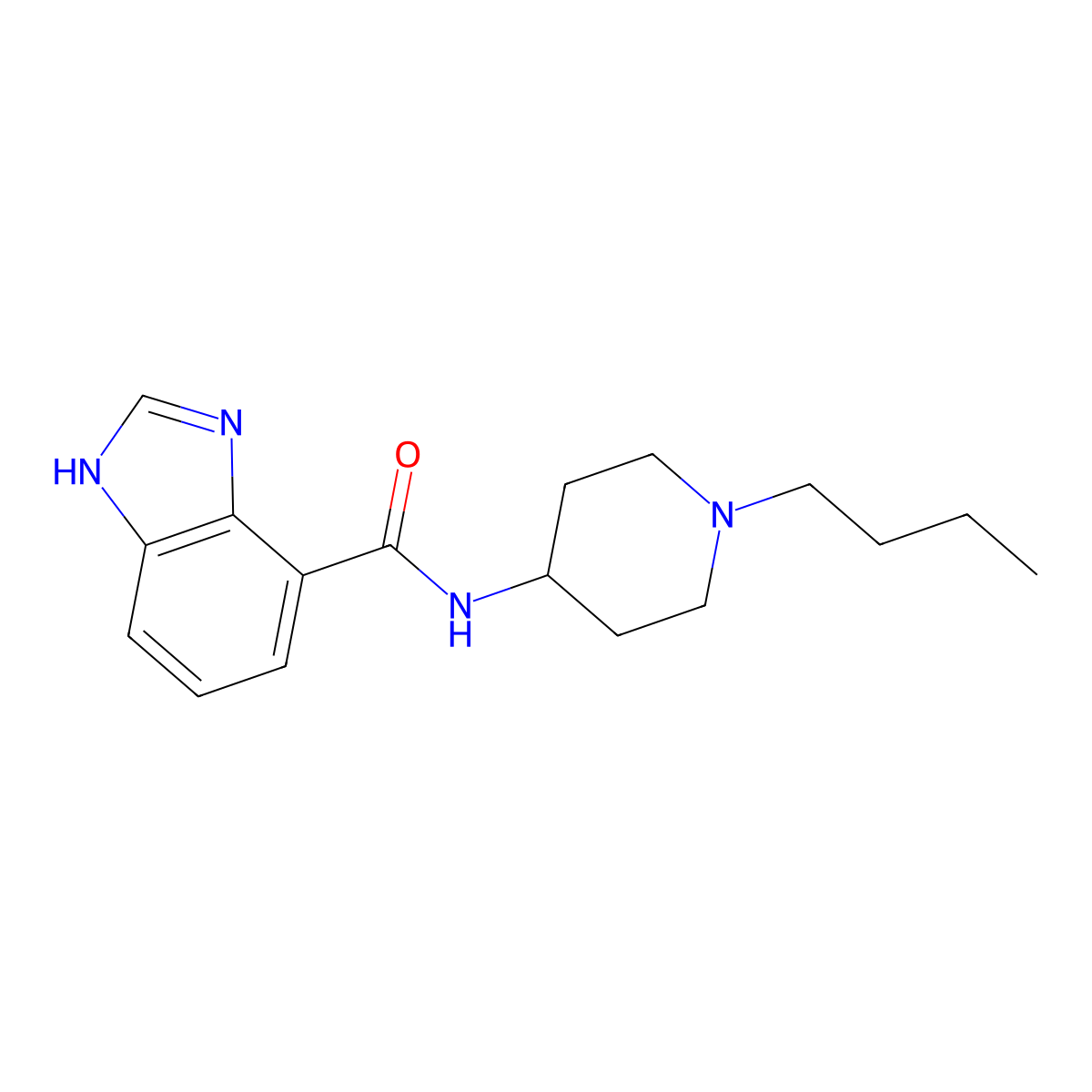 N-(1-butylpiperidin-4-yl)-1H-1,3-benzodiazole-4-carboxamide molecular structure, CAS 197860-52-9