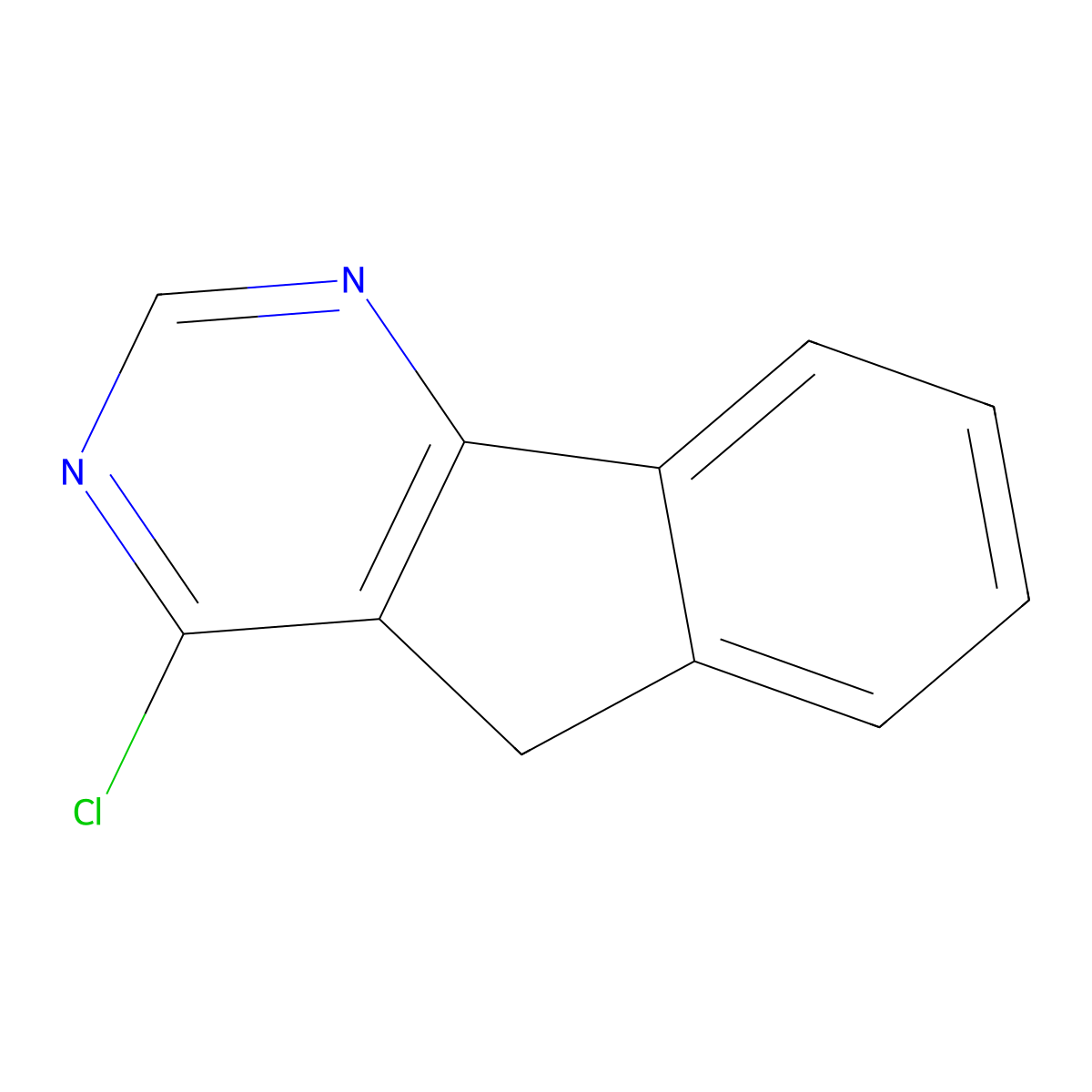 4-Chloro-5H-indeno[1,2-D]pyrimidine molecular structure, CAS 197861-27-1